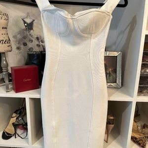 Sexy white bodycon dress